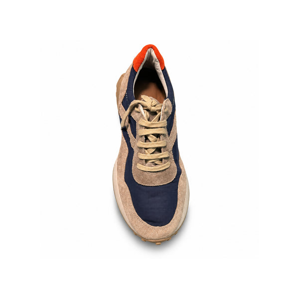 Navy & Taupe Suede-Panel Sneakers – SH-085 - alternate