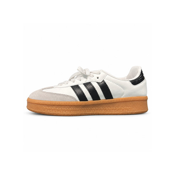 Adidas Samba White & Black Gum Sole Sneakers