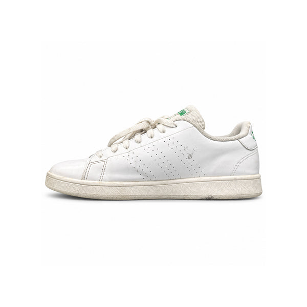 Adidas White & Green Low-Top Sneakers